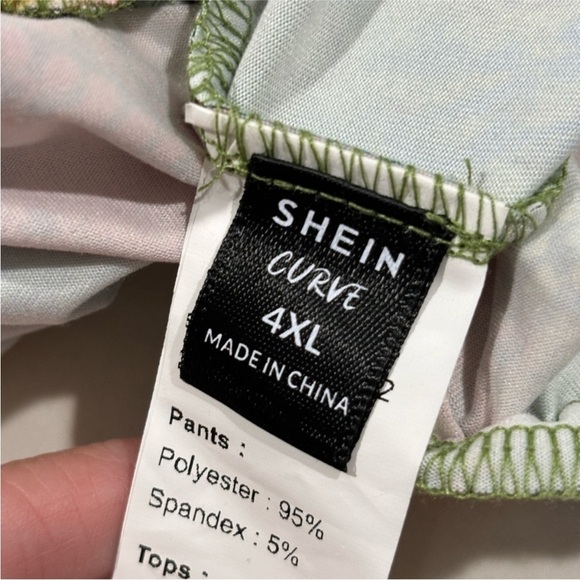 SHEIN SXY Crocodile Snakeskin Print Flare Leg Pants rainbow multicolor size 4XL - Picture 11 of 14